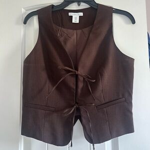 Sincerely Jules Chocolate Brown Sleeveless Vest